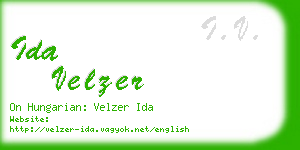 ida velzer business card